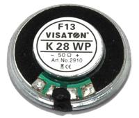 Visaton K 28 WP - 50 Ohm 1.1 inch 2.8 cm Mini-luidspreker 1 W 50 Ω Zwart Kunststof membraan - thumbnail