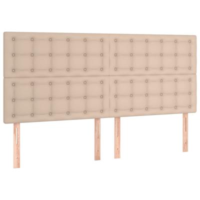 Boxspring met matras kunstleer cappuccinokleurig 180x200 cm - thumbnail
