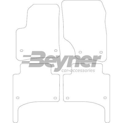 Automatten passend voor Porsche Cayenne 2003-2009 4-delig BL1625324