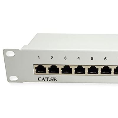 VALUE Cat.5e (Class D) 19-Patchpanel, 24P, afgeschermd, grijs