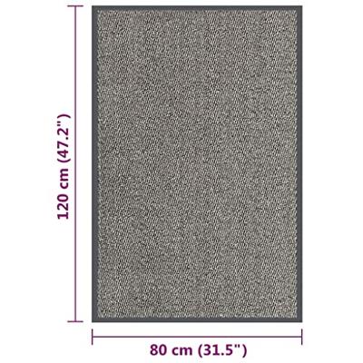 VidaXL Deurmat getuft 80x120 cm lichtbruin