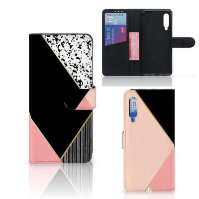 Xiaomi Mi 9 | Book Case | Zwart Roze Vormen