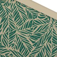 Cadeaupapier 30cm 100m 65gr/m bruin kraft met groen palmbladeren - thumbnail