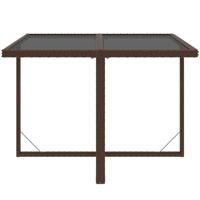 9-delige Tuinset met kussens poly rattan bruin - thumbnail