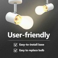 VidaXL Plafondspot met schijnwerpers wit 6,5 x 6 x 11,5 cm metaal - thumbnail