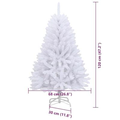 VidaXL Kunstkerstboom met 150 led wit 120 cm pvc en metaal