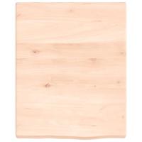 VidaXL Wastafelblad 40x50x(2-4) cm onbehandeld massief hout - thumbnail