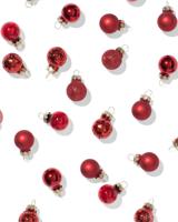 HEMA Kerstballen set glas mini rood - 36 stuks (rood) - thumbnail