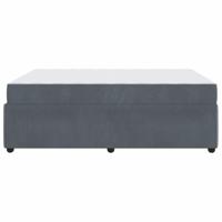 Bedframe met matras met matras Donkergrijs 160 x 200 cm Fluweel - thumbnail