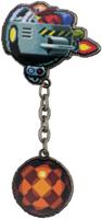Sonic the Hedgehog Pin Badge - Dr. Eggman Egg Mobile Chained - thumbnail