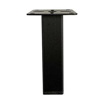 Stalen meubelpoot zwart vierkant 2,5 bij 2,5 cm en hoogte 10 cm (2,5 x 2,5 cm)