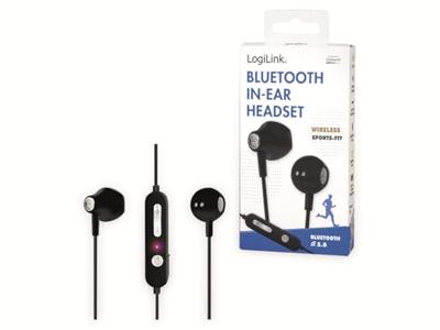 LogiLink BT0056 In Ear oordopjes Bluetooth Stereo Zwart Sport