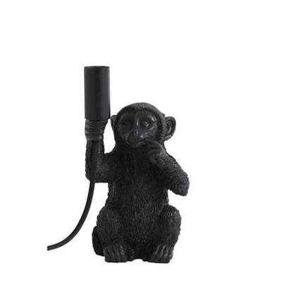 Light & Living Tafellamp 'Monkey' 23cm, kleur Mat Zwart