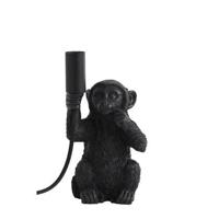 Light & Living Tafellamp 'Monkey' 23cm, kleur Mat Zwart - thumbnail