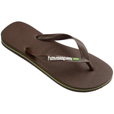 Havaianas Brasil logo dark brown Bruin maat 4344