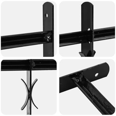 Raam Rooster Zwart 174 x 45 cm Gepoedercoat staal