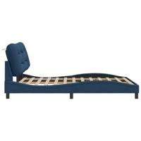 Bedframe met LED zonder matras "Hvar" 140x200 cm stof blauw - thumbnail