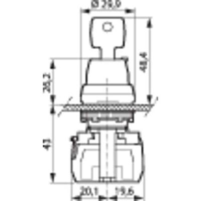 BACO BAL21LA00G L21LA00G Sleutelschakelaar Kunststof frontring, Verchroomd 1 x 45 ° 1 stuk(s)