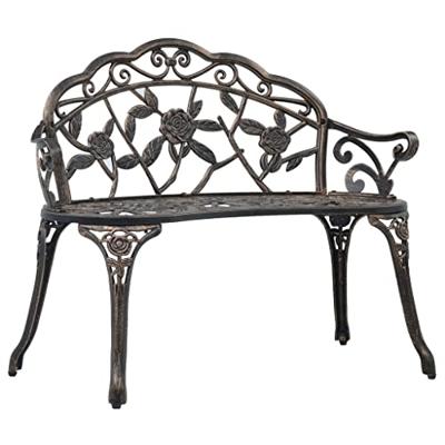 VidaXL Bistrobank 100 cm gietaluminium bronskleurig VidaXL Bistrobank 100 cm gietaluminium bronskleurig