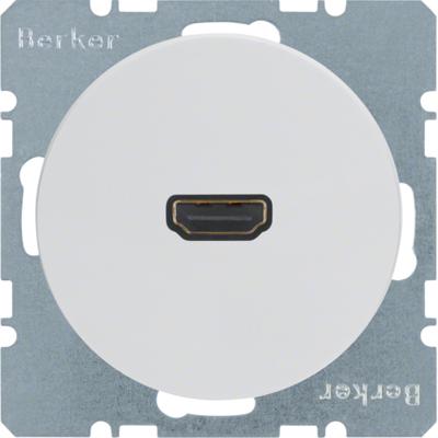 Berker wandcontactdoos HDMI 90G R1-R3 wit 3315432089