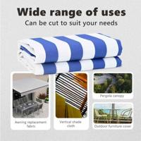 VidaXL Zonnescherm vervangingen blauw en wit 1000 x 160 cm - thumbnail