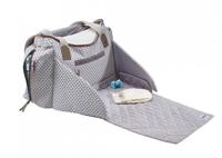 BEABA Sydney II Play Print grijs / koraal tas - thumbnail