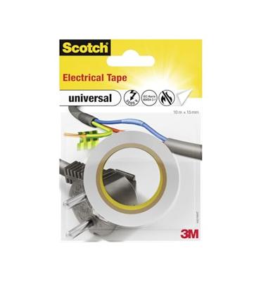 3M universal 4401WHT Isolatietape Scotch Wit (l x b) 10 m x 15 mm 1 stuk(s) 3M universal 4401WHT Isolatietape Scotch Wit (l x b) 10 m x 15 mm 1 stuk(s)