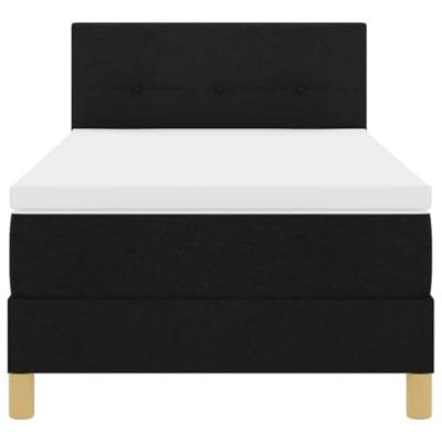 Boxspringbed met Matras & LED Zwart 80x200 cm Stof