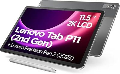 Lenovo Tab P11 (2e generatie) - Tablet touchscreen 11,5 inch 2K (MediaTek Helio G99, 8 kernen, 4 GB RAM, 128 GB UFS, Android 12 l, WiFi 6E + Bluetooth) - donkergrijs
