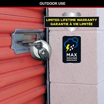 Masterlock 2 x 70mm diam. stainless steel keyed alike padlocks - octagonal boron- - M40EURT - thumbnail