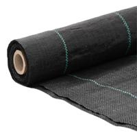 Worteldoek 1x100 m polypropeen zwart - thumbnail