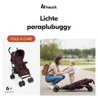 HAUCK - Wandelwagen met wandelstok - Fold N Care - 4 wielen - Blackberry - thumbnail