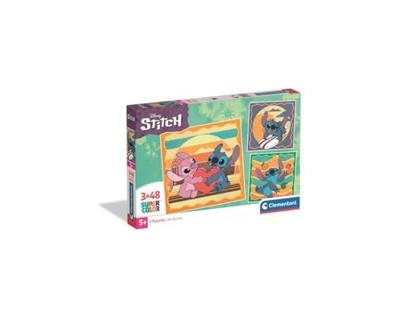 Clementoni Supercolor Puzzel Disney Stitch 3x48 Stukjes