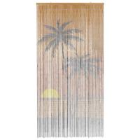 Insectengordijn Palmboom print 90x220 cm bamboe - thumbnail