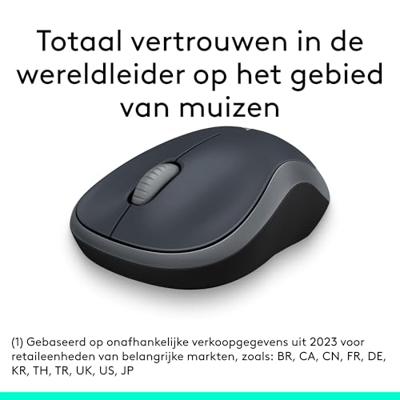 Logitech M185 muis Ambidextrous RF Draadloos Optisch 1000 DPI