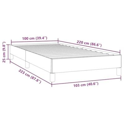 Bedframe zonder matras 100x220 cm fluweel donkerblauw