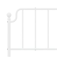 Bedframe met hoofd- en voeteneindemetaal wit 193x203 cm - thumbnail