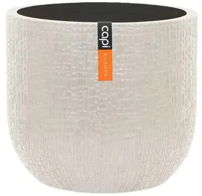 Capi bloempot Bol Skin 17x15 cm Beige