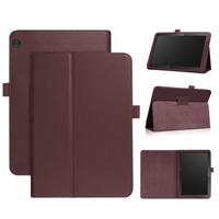 Lunso - Lenovo Tab M10 Gen 1 - Stand flip Bookcase hoes - Bruin - thumbnail