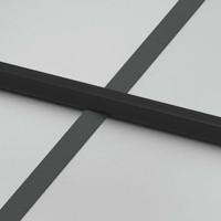 VidaXL Binnendeur smal 83x201,5 cm gehard glas en aluminium zwart - thumbnail