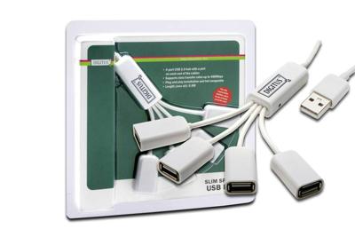 Digitus DA-70216 DA-70216 USB-hub 4 poorten USB-A USB 2.0 480 MBit/s Wit
