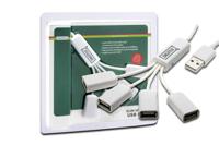 DIGITUS USB hub - 4 poorten - high-speed USB 2.0-480 MBit/s - Spider USB hub - USB/voeding - wit - thumbnail