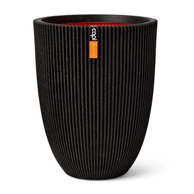 Capi vaas elegant laag groove 34x46cm - zwart