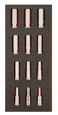 Bahco Foaminlay Fit&Go 1/3 met lange doppen en toebehoren 1/2" - 12-delig - retailverpakking - FF1E2215EH