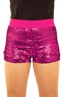 Hotpants met pailletten roze - thumbnail