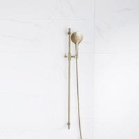 Fortifura Calvi glijstangset met ronde handdouche, metalen doucheslang Geborsteld Messing PVD (Goud) SW767490/SW799449/SW706206 - thumbnail