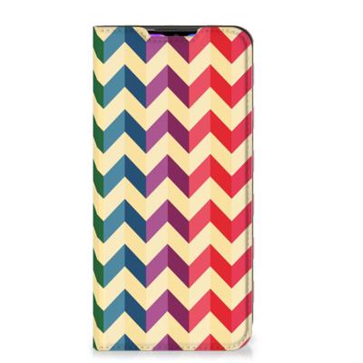 Xiaomi Redmi 9 | Hoesje met Magneet | Zigzag Multi Color Xiaomi Redmi 9 | Hoesje met Magneet | Zigzag Multi Color