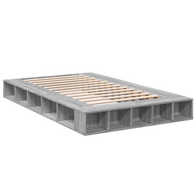 Bedframe bewerkt hout grijs sonoma eikenkleurig 140x200 cm - thumbnail