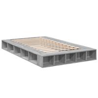 Bedframe bewerkt hout grijs sonoma eikenkleurig 150x200 cm - thumbnail