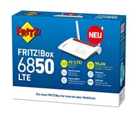 AVM FRITZ!Box 6850 (LTE-Modem, tot 150 Mbit/s, WLAN AC + N tot 866 Mbit/s (5 GHz) en 400 Mbit/s (2, 4 GHz), 4 x Gigabit LAN, 1 x USB 3.0) - thumbnail